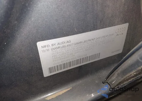 2011 Audi A4 2.0T Premium z USA, uszkodzony, nr VIN WAUBFAFL4BA100658